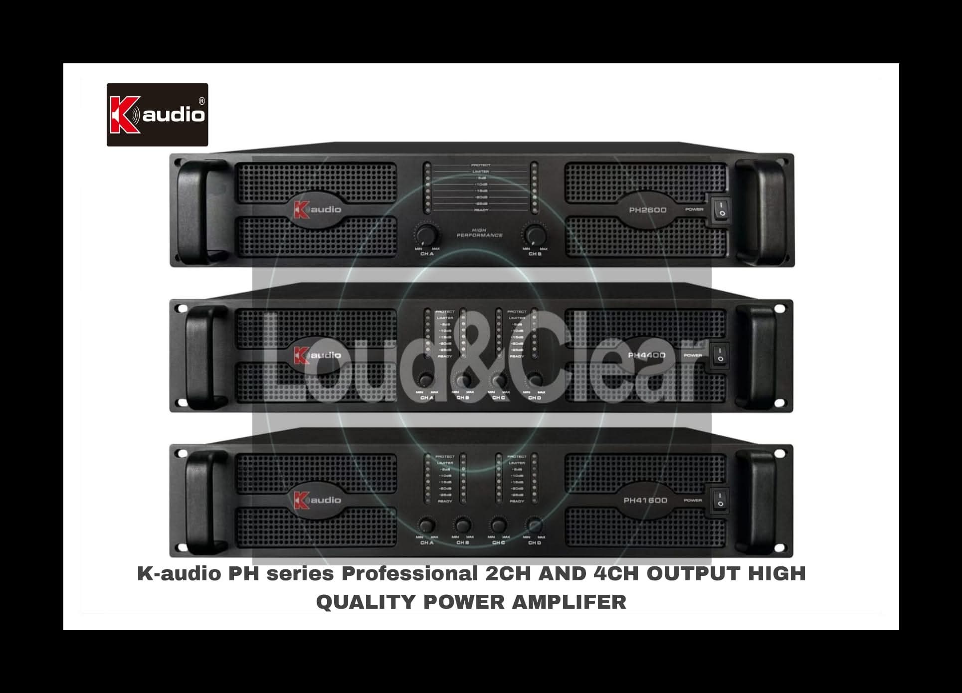 K-audio PH Series Professional 2CH & 4CH Output Power Amplifier – High-Quality Sound System