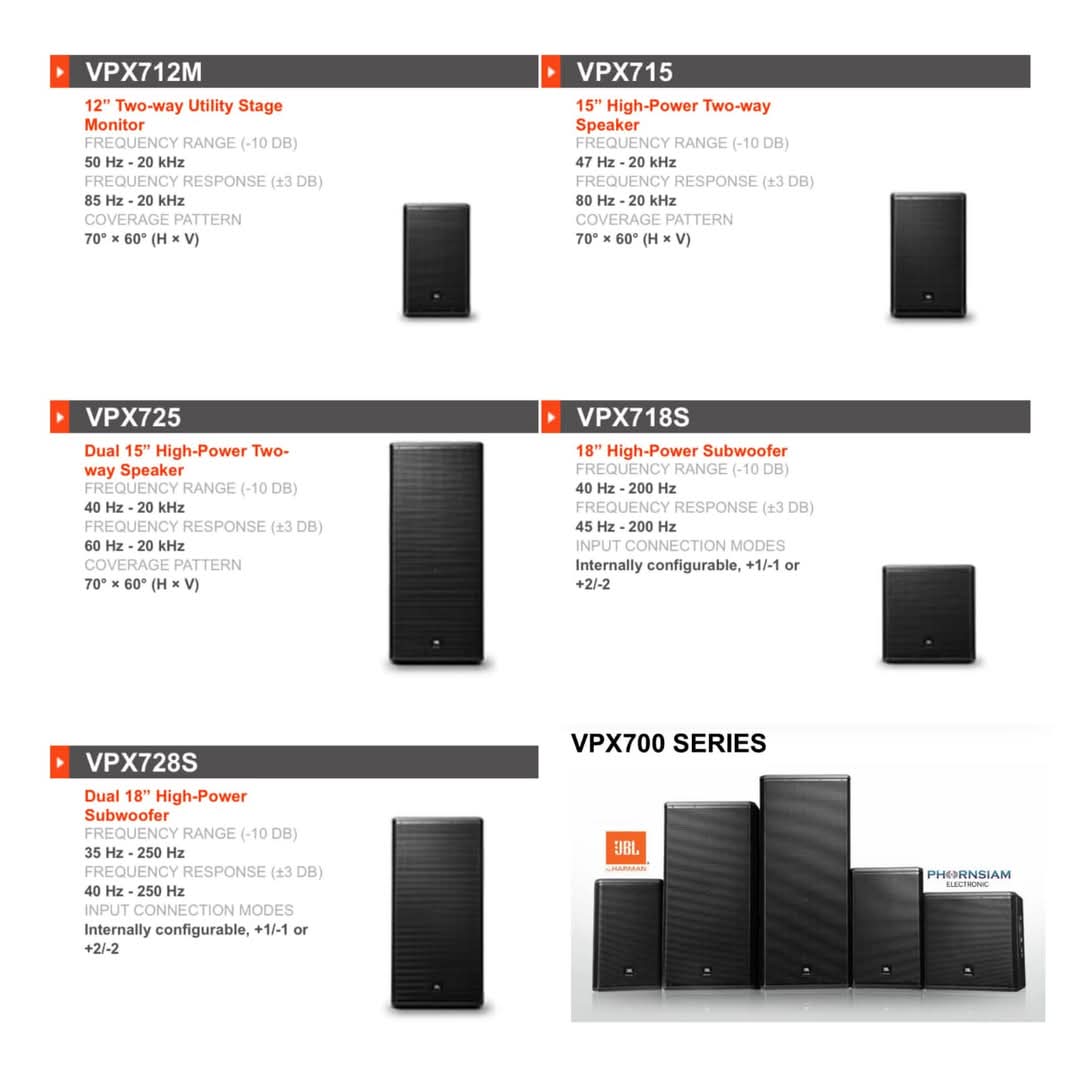 JBL VPX Series High-Power Speakers and Subwoofers – Premium Sound Performance for Any Event