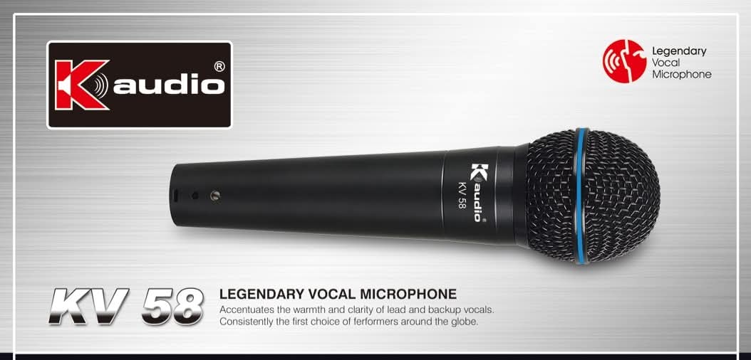 K-Audio KV 58 Legendary Vocal Microphone - Clear, Warm Sound for Performers