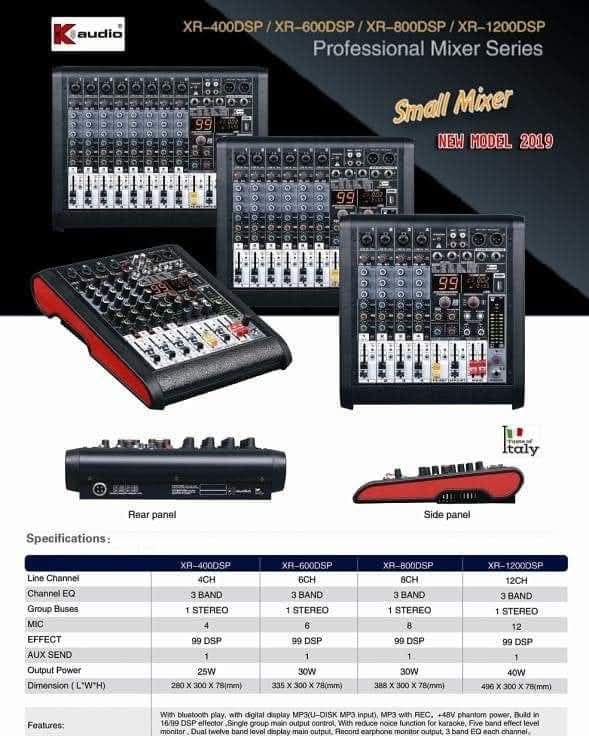 Professional Mixer Series - XR-400DSP, XR-600DSP, XR-800DSP, XR-1200DSP | High-Quality Sound Mixer for Music and Events