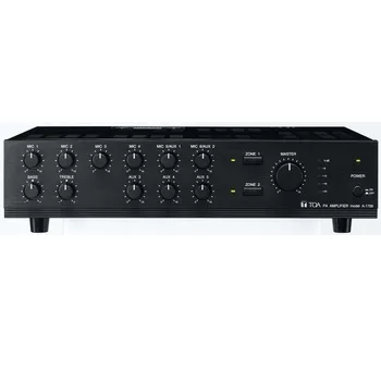 TOA A-1712 Mixer Power Amplifier - 120W with 6 Mic Inputs & 5 AUX Inputs for PA Systems