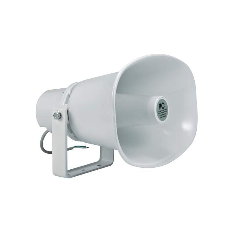 ITC T-720A Weatherproof Horn Speaker – 100V/70V Transformer, IP66 Waterproof for Outdoor Audio Systems