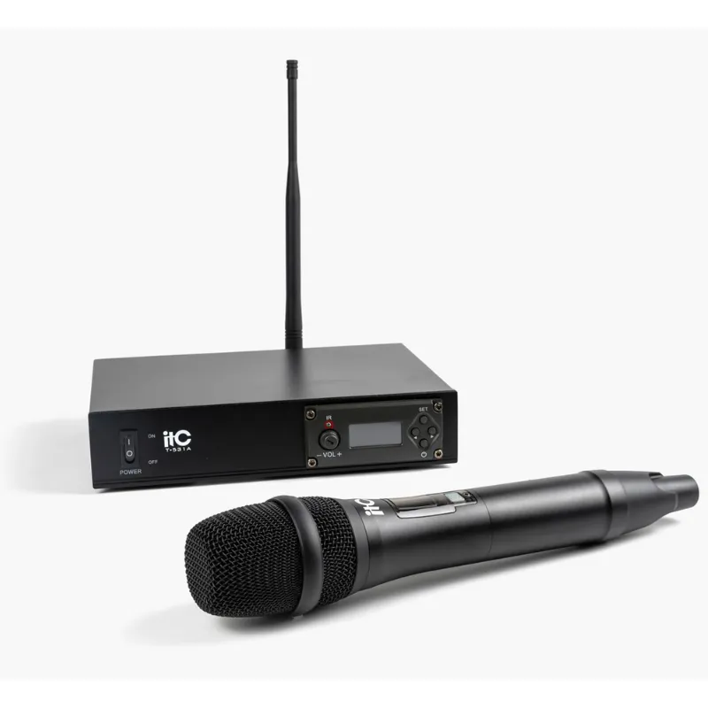 ITC T-531A Wireless Microphone – UHF 640-857MHz, 600 Channels, Dual Antennas for Clear, Reliable Sound