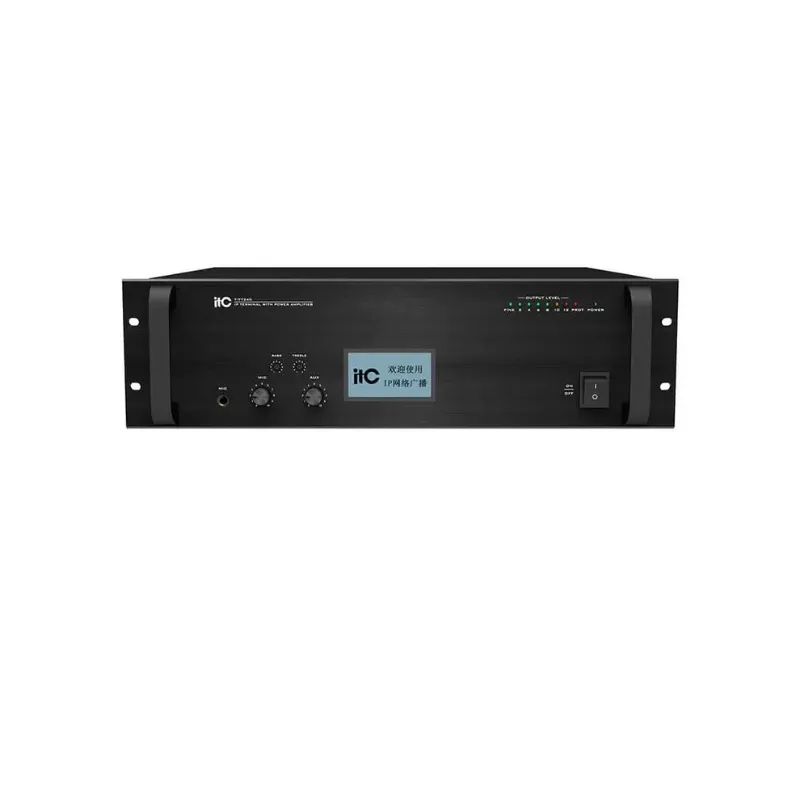 ITC T-77500 Network Audio Adapter – 500W Power, 16-bit CD Quality, 19-inch Rack Mount, TCP/IP & UDP Support