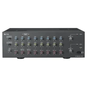 TOA A-2128 Mixer Amplifier - 120W RMS x 2 with 5 MIC Inputs, AUX Inputs & Tone Control for Versatile Audio Solutions