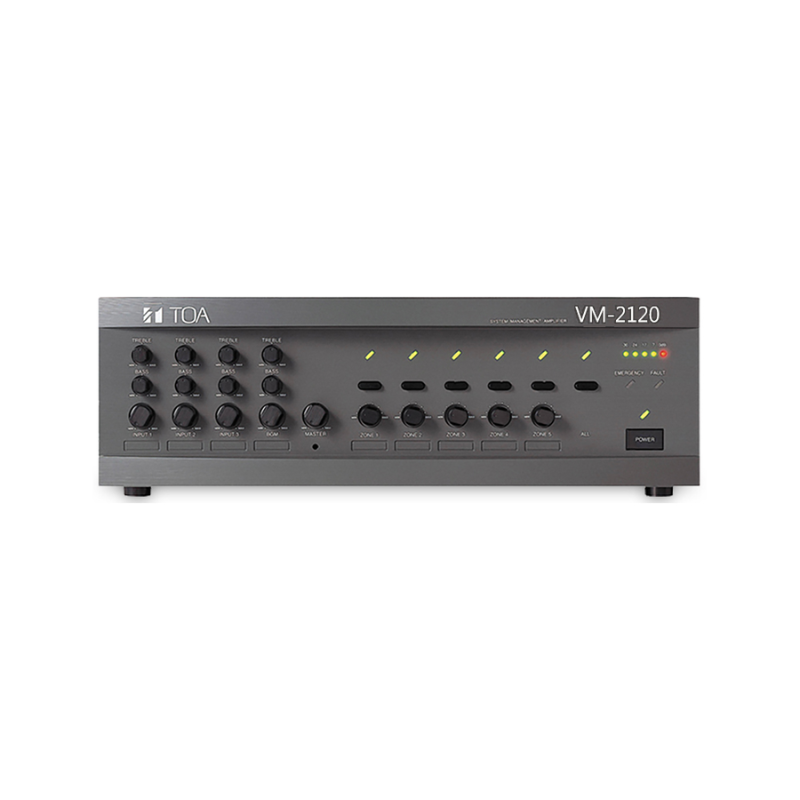 TOA VM-2120 120W Multifunctional Amplifier - Versatile Audio Solution for 5-Zone Systems