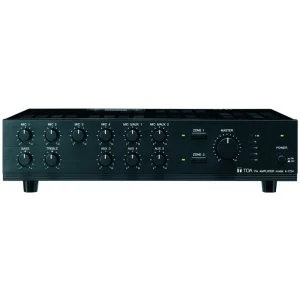 TOA A-1724 PA Mixer Amplifier - 240W with 6 MIC Inputs & 3 Program Sources for Multi-Zone Broadcasting
