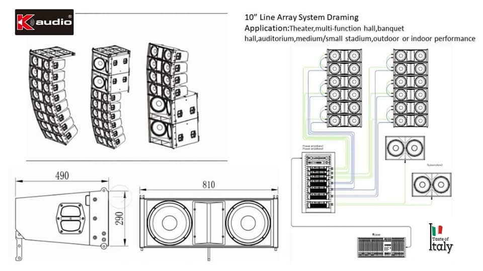 10" Line Array System – Ideal for Theaters, Banquets, and Indoor/Outdoor Performance | K Audio